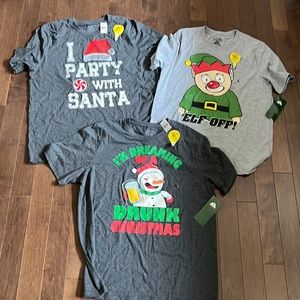 3 light up Christmas shirts